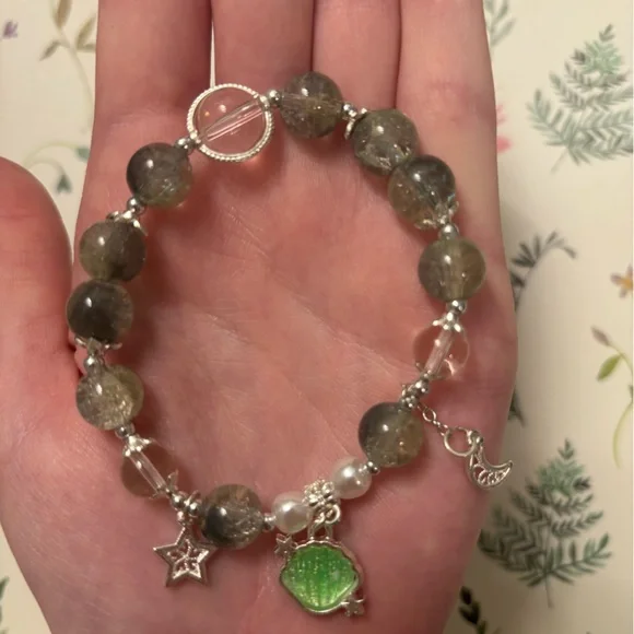 Elegant Silver Charm Beaded Bracelet (sold individually) - Picture 2 of 3